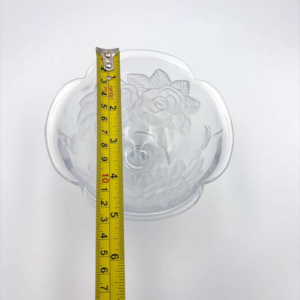Vintage Mikasa Winter Rose Frosted Crystal‎ Pedestal Bowls, Set of 3 - Picture 8 of 9